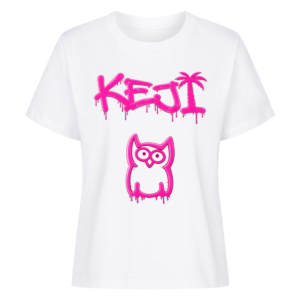 KEJI - Augen wie ne Eule Rosa| Premium Organic Shirt Women