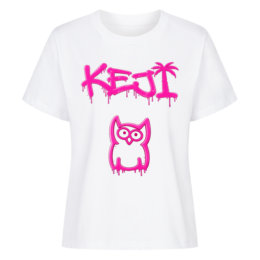 KEJI - Augen wie ne Eule Rosa| Premium Organic Shirt Women