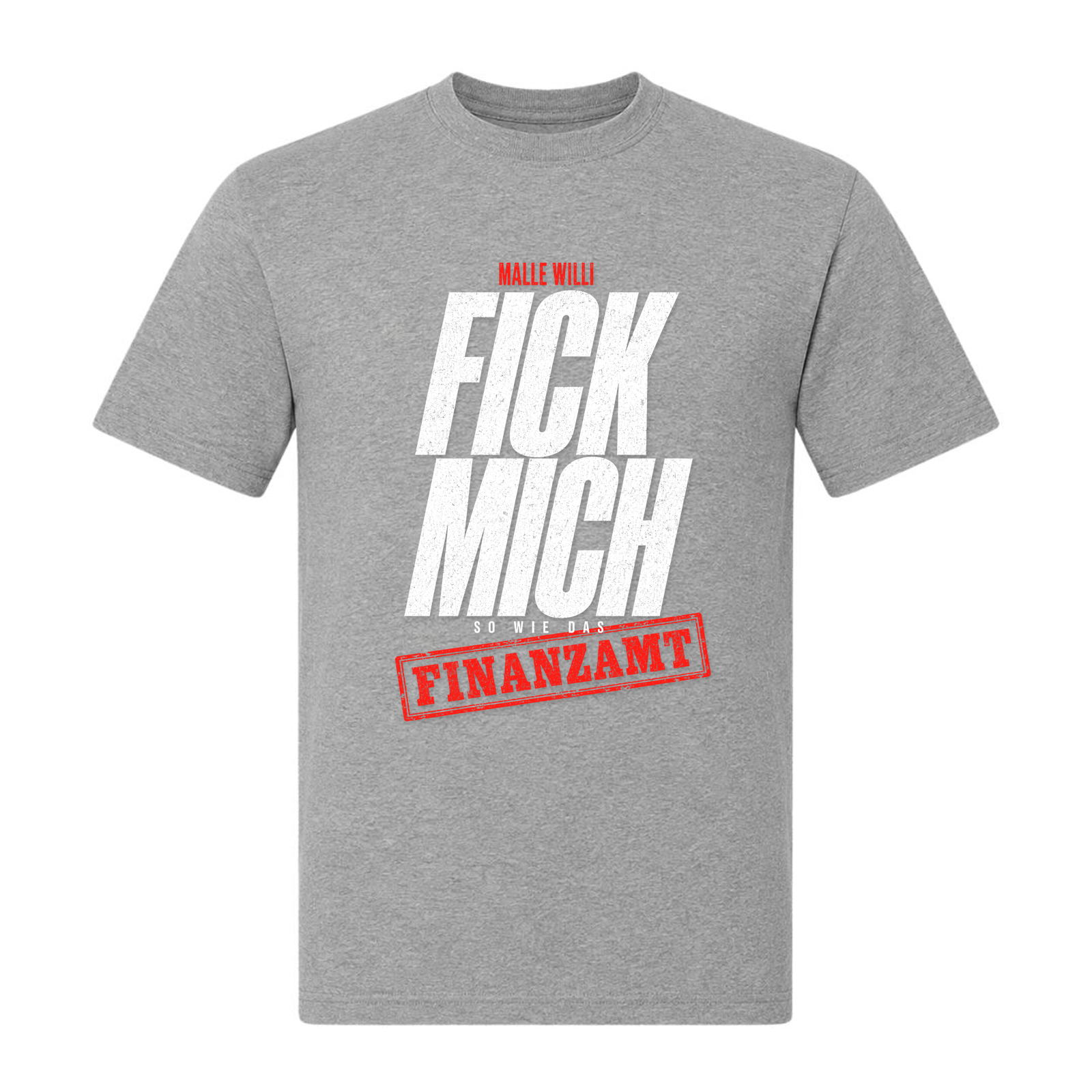 Finanzamt Basic T-Shirt | Malle Willi - grey melange