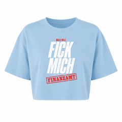 Finanzamt Oversized Crop Top | Malle Willi - powder blue