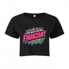 Finanzamt Bunt Crop Top | Malle Willi - schwarz