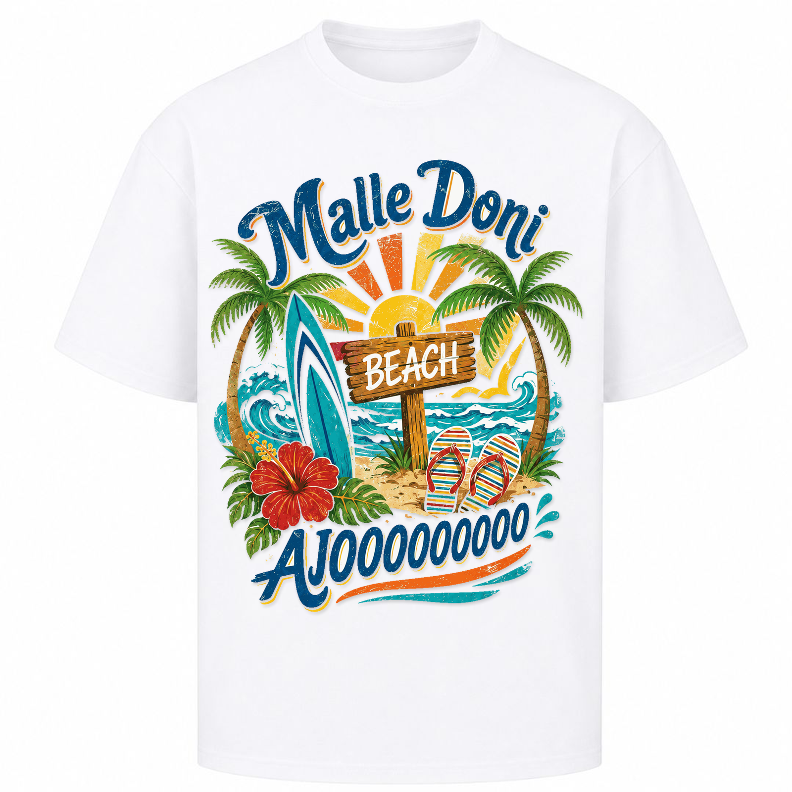 Beach Oversized Shirt | Malle Doni  - Weiß