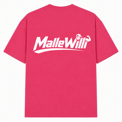 Malle Willi Overzised Shirt | Malle Willi  - Hibiskus Pink - Rueckseite