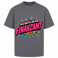 Finanzamt Bunt Oversized Shirt | Malle Willi - dark grey 