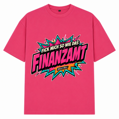 Finanzamt Bunt Oversized Shirt | Malle Willi - Hibiskus Pink