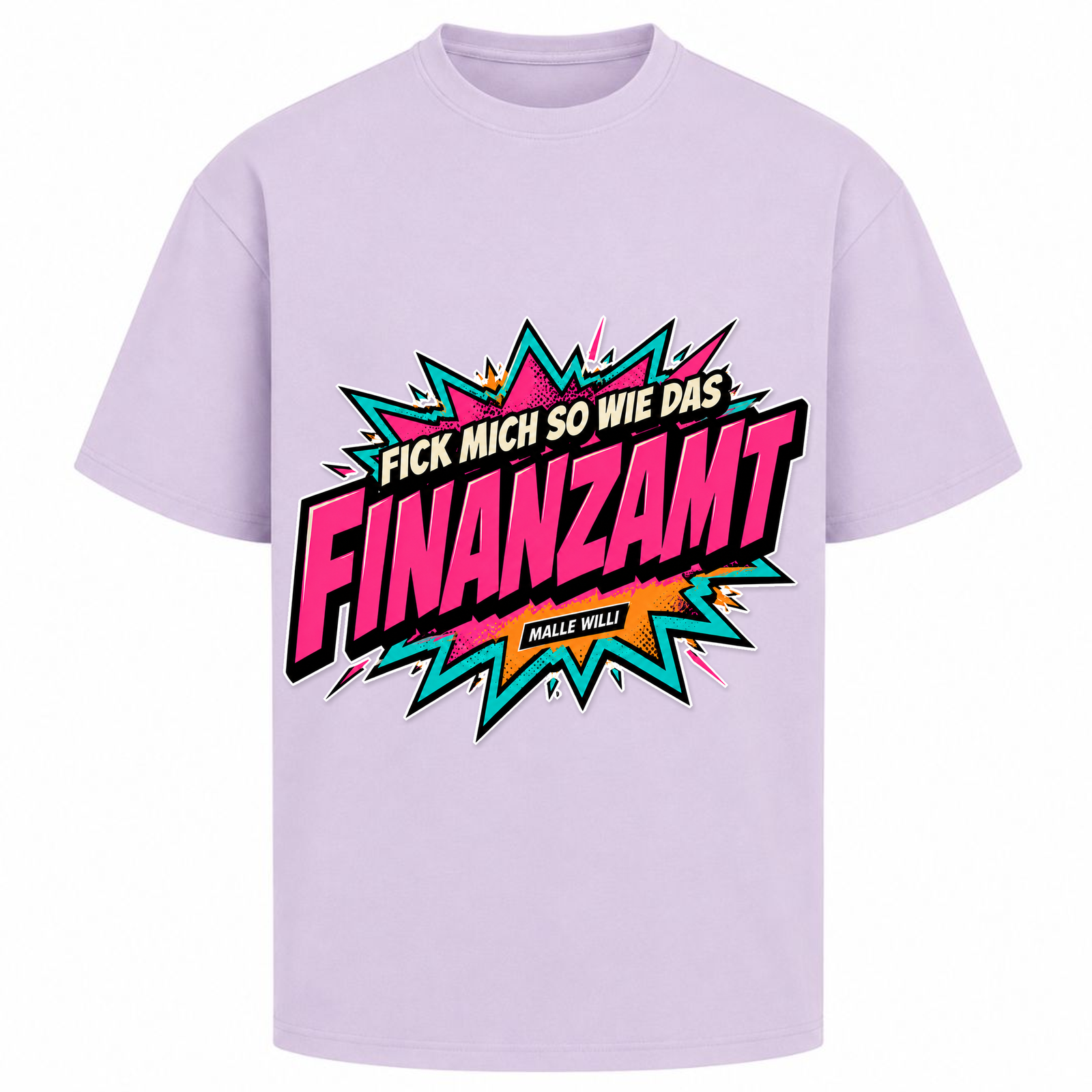 Finanzamt Bunt Oversized Shirt | Malle Willi - lilac