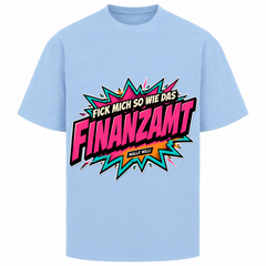Finanzamt Bunt Oversized Shirt | Malle Willi - powder blue