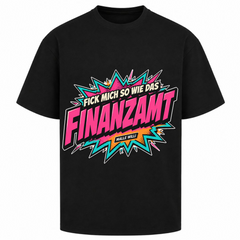 Finanzamt Bunt Oversized Shirt | Malle Willi - Schwarz