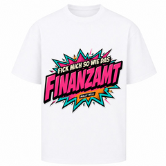 Finanzamt Bunt Oversized Shirt | Malle Willi - Weiß
