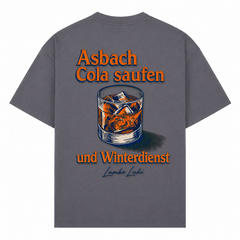 Asbach Cola saufen und Winterdienst - dark grey  - Rueckseite