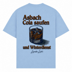 Asbach Cola saufen und Winterdienst - powder blue - Rueckseite