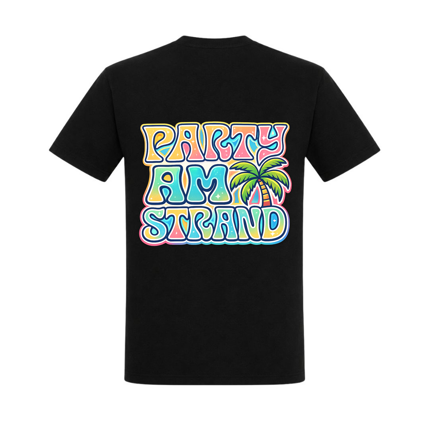 Party am Strand Shirt | Beate - schwarz - Rueckseite
