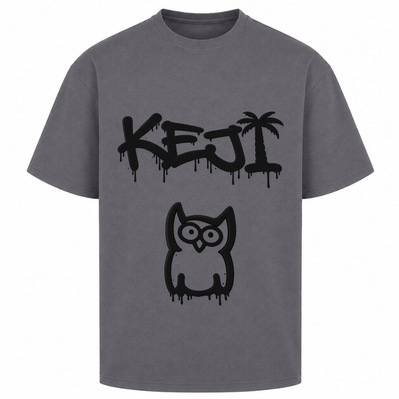 Papaya Schwarz Oversized Shirt | KEJI - dark grey 