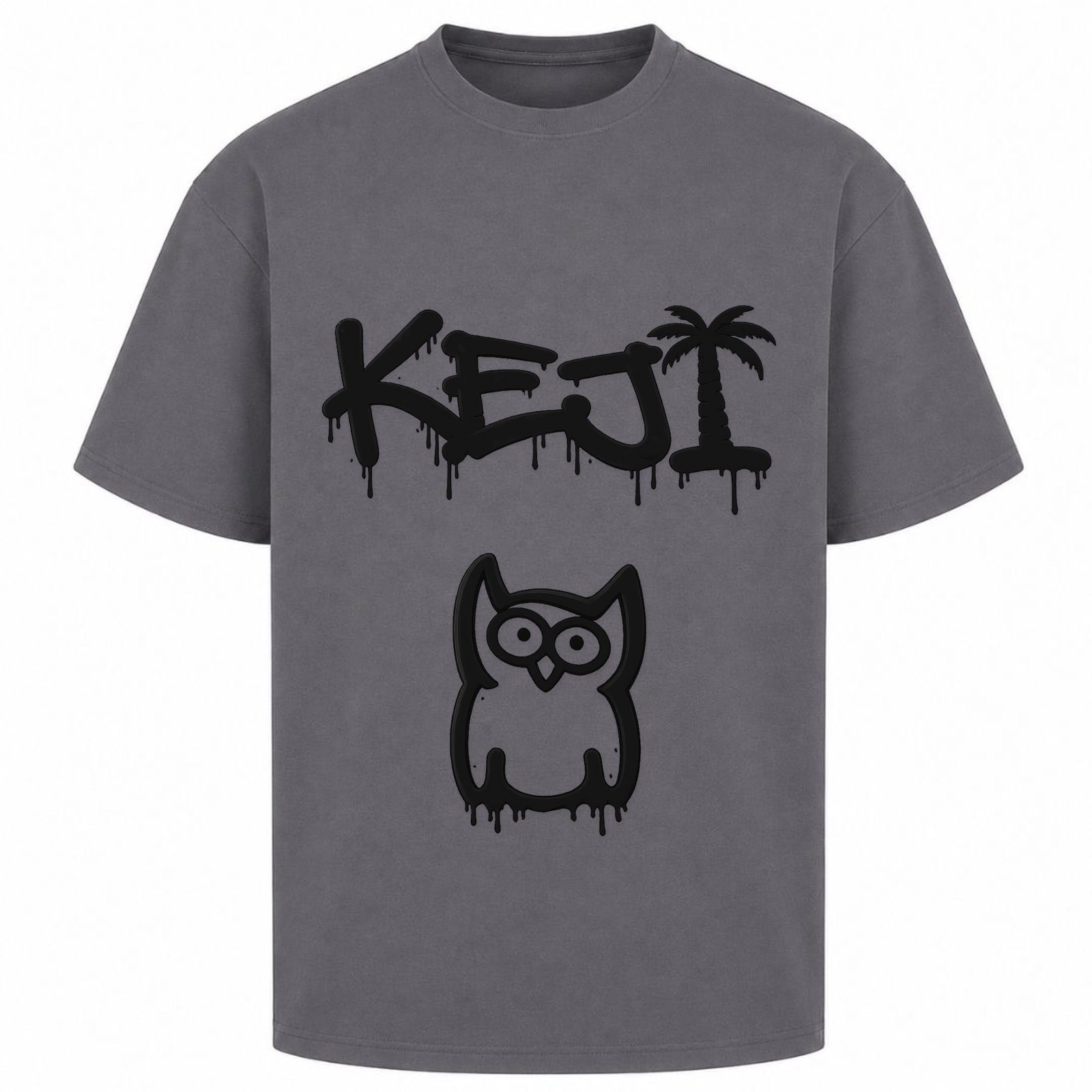Papaya Schwarz Oversized Shirt | KEJI - dark grey 