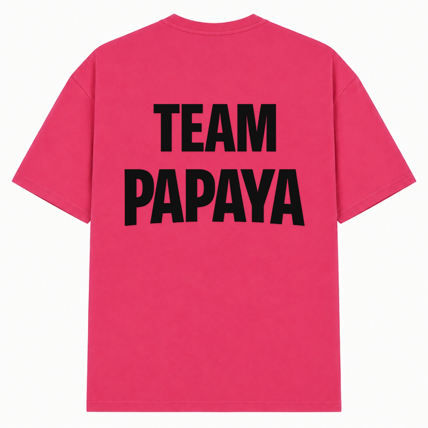 Papaya Schwarz Oversized Shirt | KEJI - Hibiskus Pink - Rueckseite