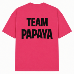 Papaya Schwarz Oversized Shirt | KEJI - Hibiskus Pink - Rueckseite
