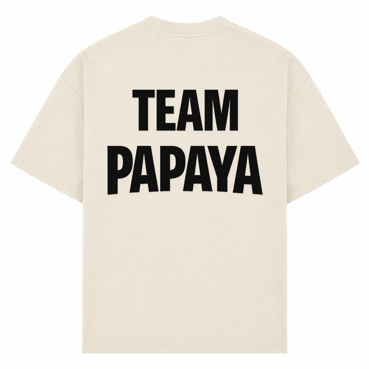 Papaya Schwarz Oversized Shirt | KEJI - Sand - Rueckseite