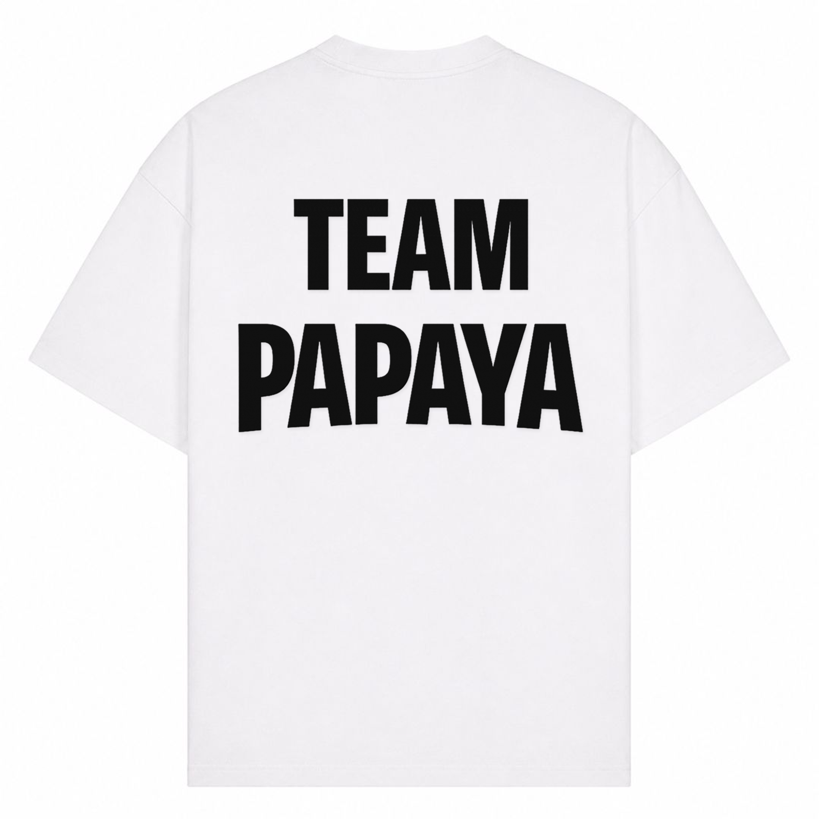 Papaya Schwarz Oversized Shirt | KEJI - Weiß - Rueckseite