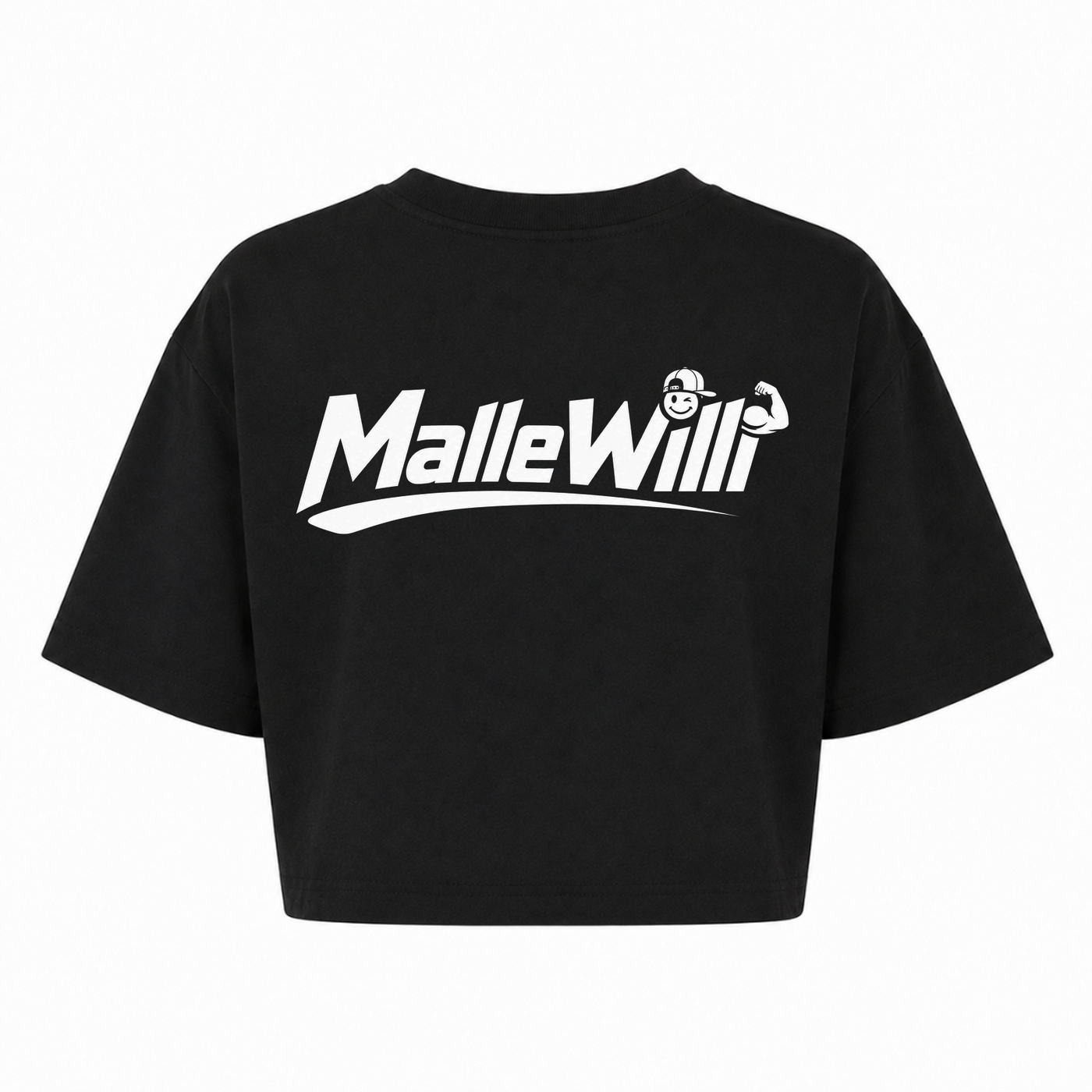 Malle Willi Oversized Crop Top | Malle Willi - schwarz - Rueckseite