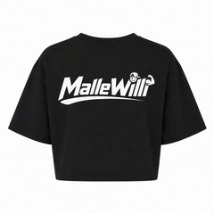 Malle Willi Oversized Crop Top | Malle Willi - schwarz - Rueckseite