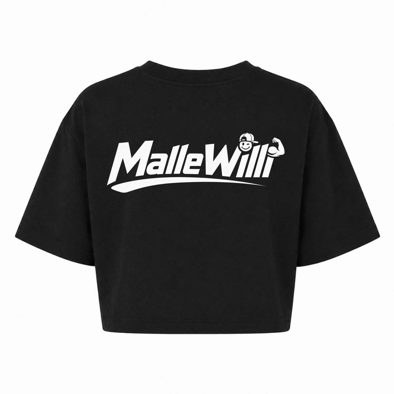 Malle Willi Oversized Crop Top | Malle Willi - schwarz - Rueckseite