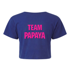 Papaya Crop Top | KEJI - royal - Rueckseite