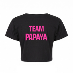 Papaya Crop Top | KEJI - schwarz - Rueckseite