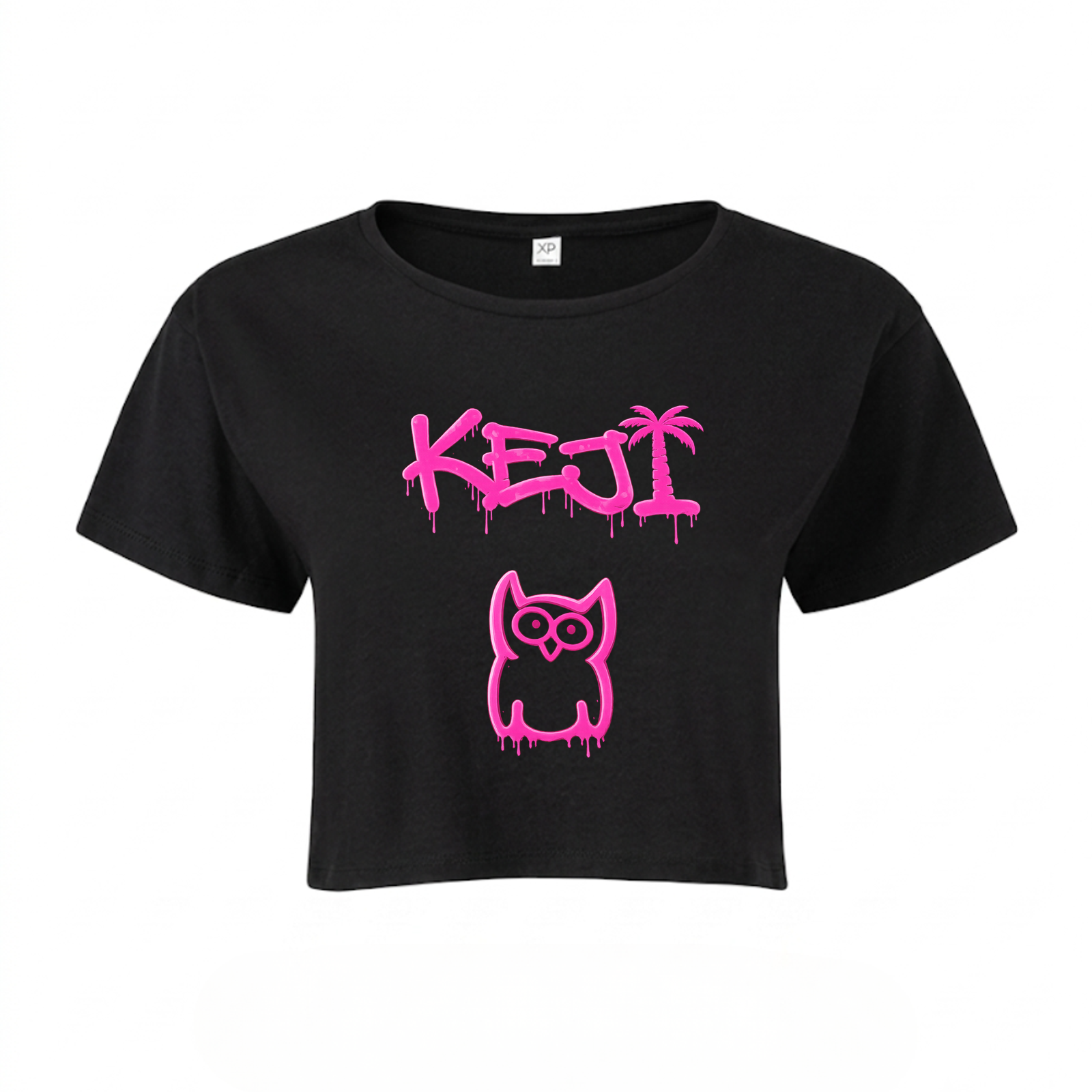 Papaya Crop Top | KEJI - schwarz