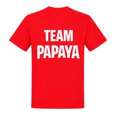 Papaya Weiß Basic T-Shirt | KEJI - rot - Rueckseite