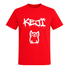 Papaya Weiß Basic T-Shirt | KEJI - rot