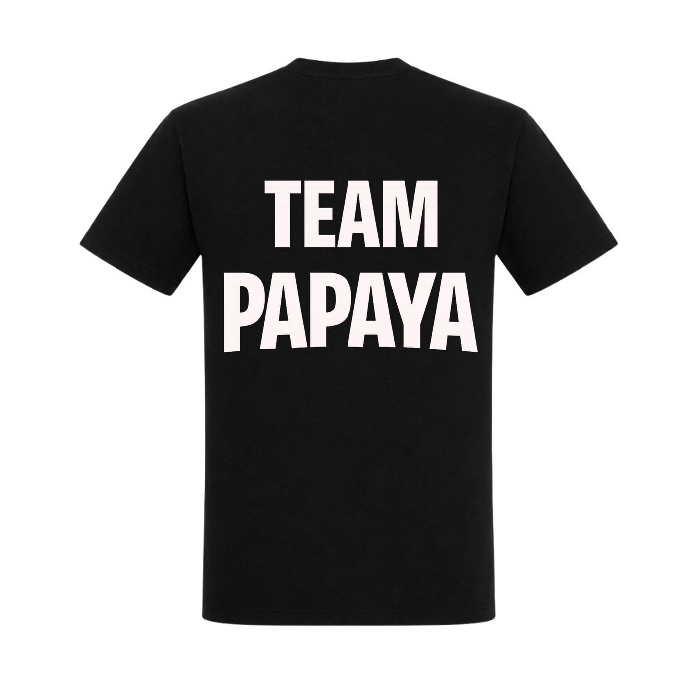 Papaya Weiß Basic T-Shirt | KEJI - schwarz - Rueckseite