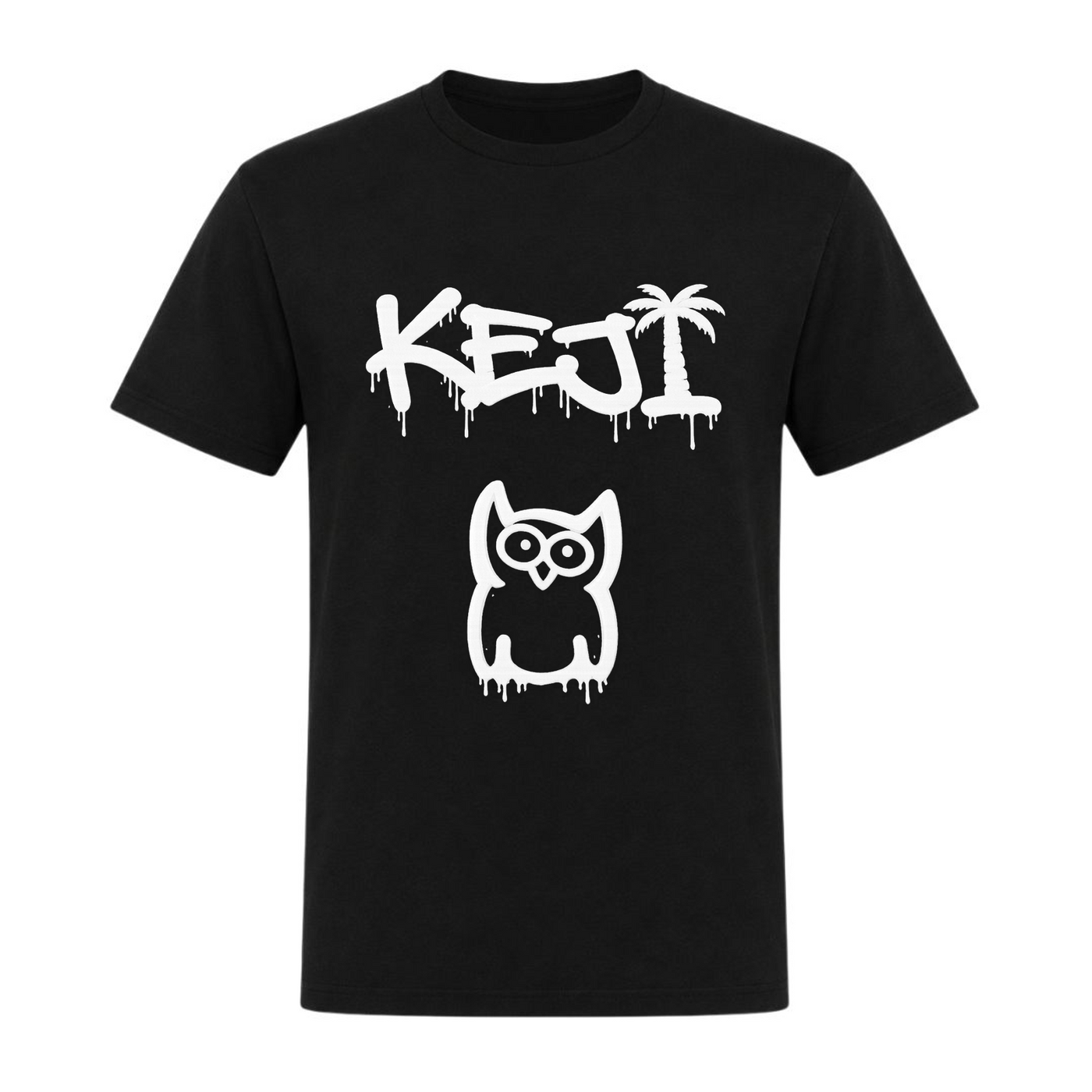 Papaya Weiß Basic T-Shirt | KEJI - schwarz