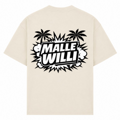 Palmen Overzised Shirt | Malle Willi  - Sand - Rueckseite