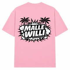 Palmen Overzised Shirt | Malle Willi  - Soft Pink  - Rueckseite