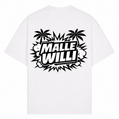 Palmen Overzised Shirt | Malle Willi  - Weiß - Rueckseite