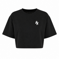 RR Oversized Crop Top | Ronnie Rummel - schwarz
