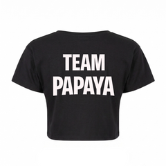Papaya Weiß Crop Top | KEJI - schwarz - Rueckseite