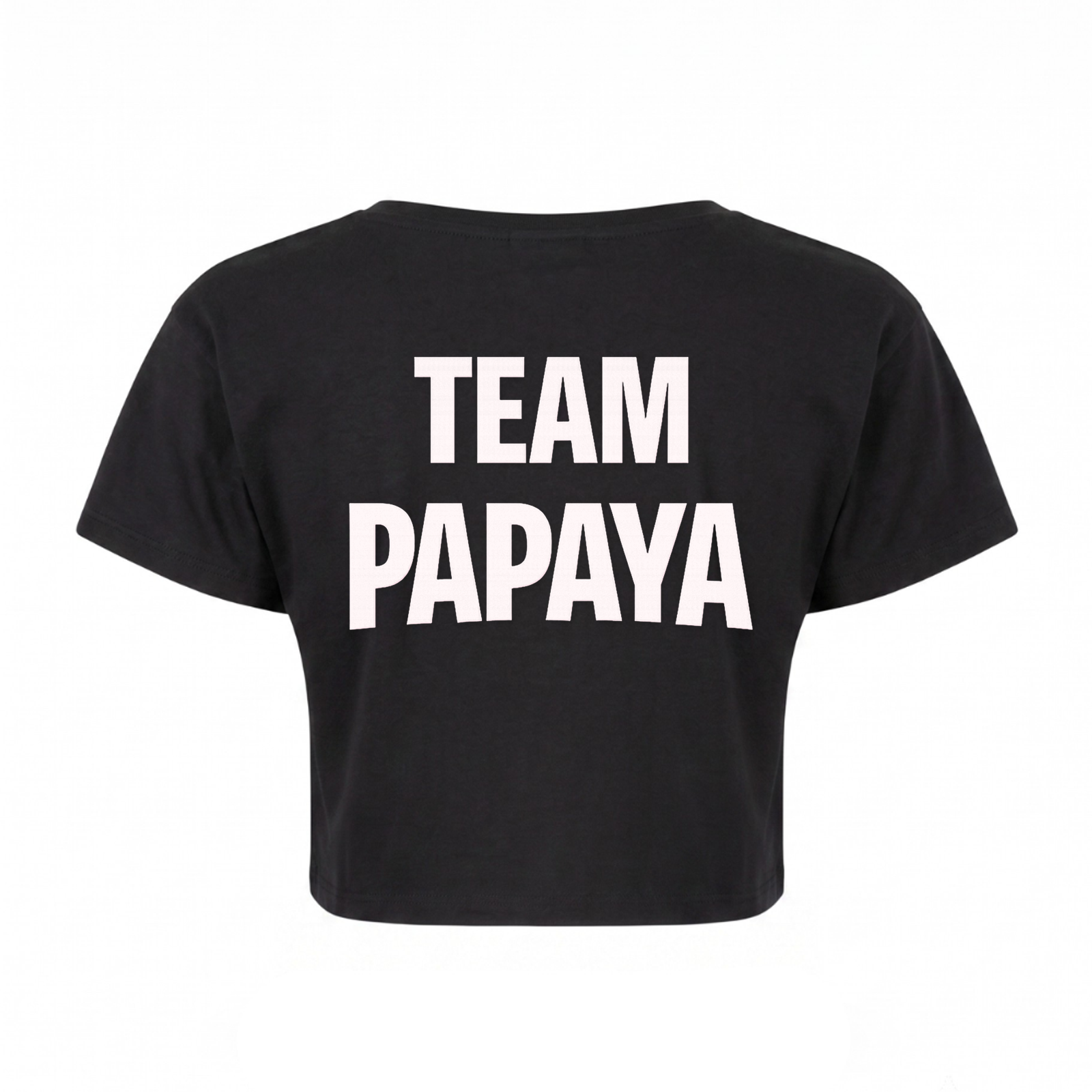 Papaya Weiß Crop Top | KEJI - schwarz - Rueckseite