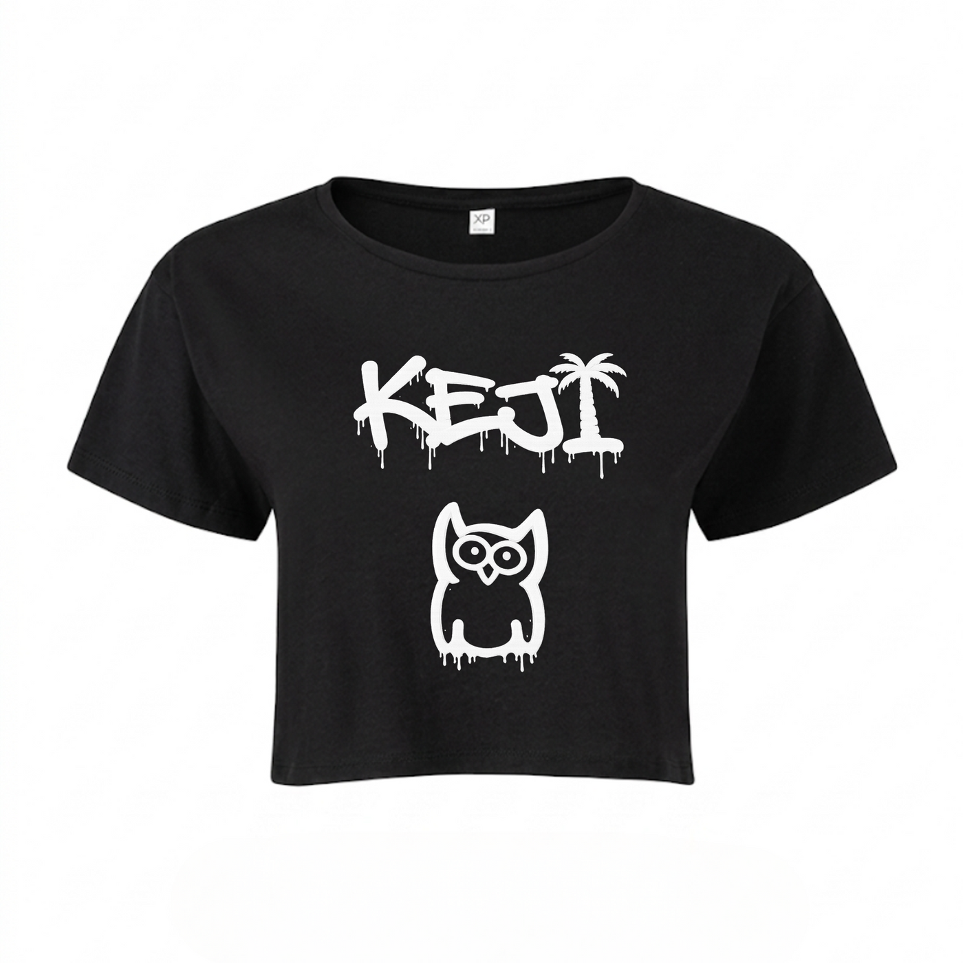 Papaya Weiß Crop Top | KEJI - schwarz