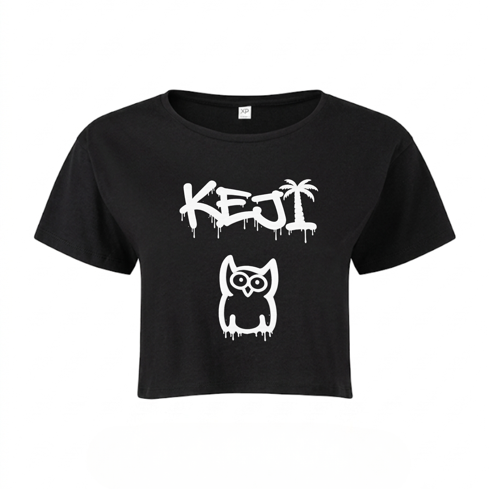 Papaya Weiß Crop Top | KEJI - schwarz
