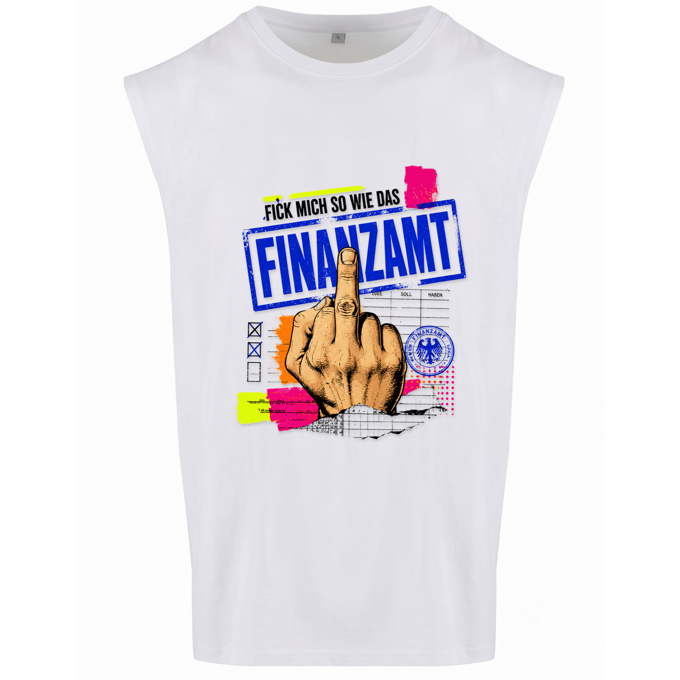 Mittelfinger Tank Top | Malle Willi - weiß