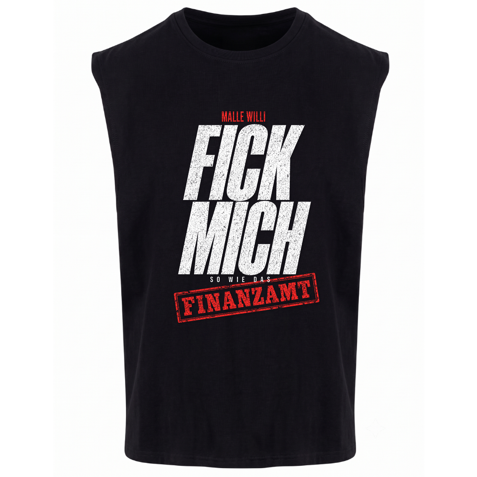 Finanzamt Tank Top | Malle Willi - schwarz