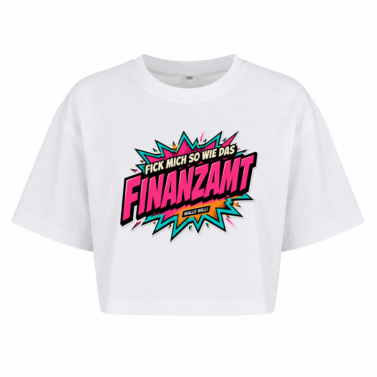 Finanzamt Bunt Oversized Crop Top | Malle Willi