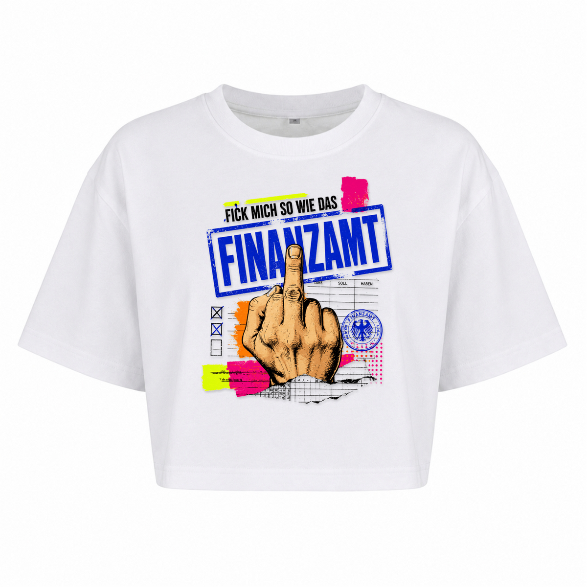 Mittelfinger Oversized Crop Top | Malle Willi