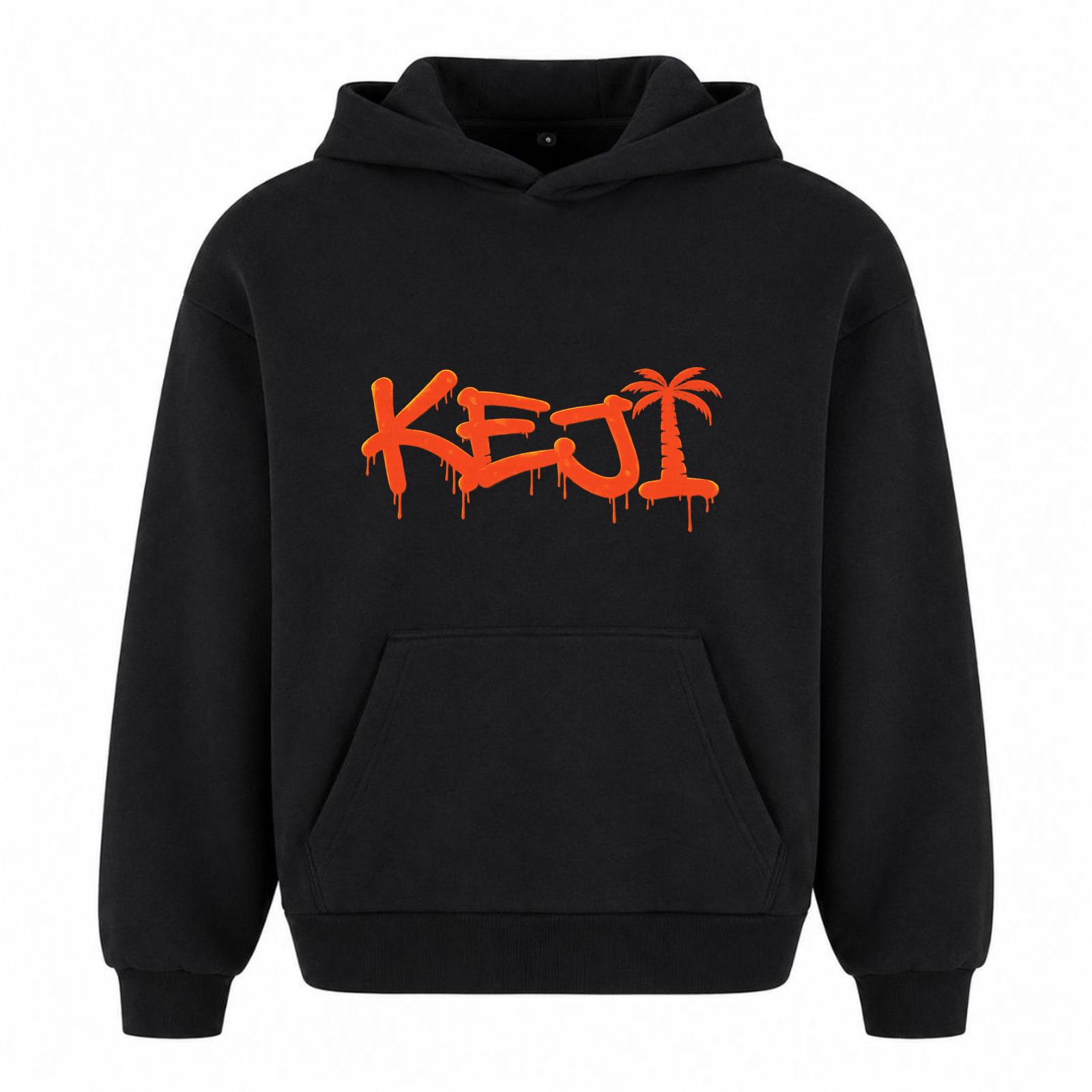Team Papaya Oversized Hoodie | KEJI - Schwarz
