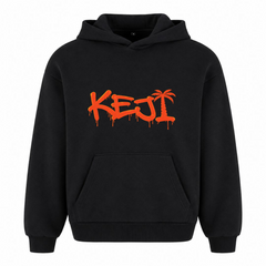 Team Papaya Oversized Hoodie | KEJI - Schwarz