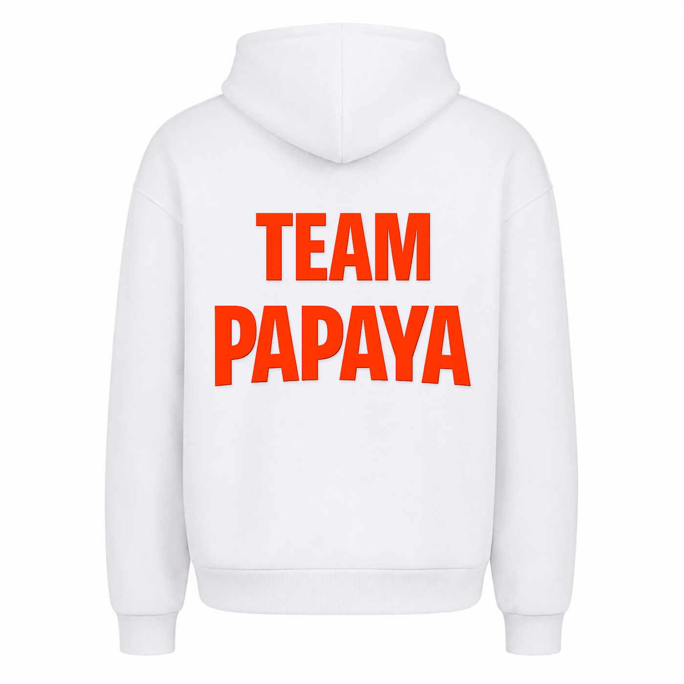 Team Papaya Oversized Hoodie | KEJI - Weiß - Rueckseite