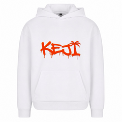 Team Papaya Oversized Hoodie | KEJI - Weiß