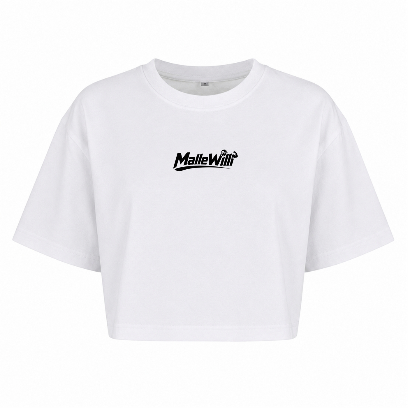 Palmen Overzised Crop Top | Malle Willi - weiß