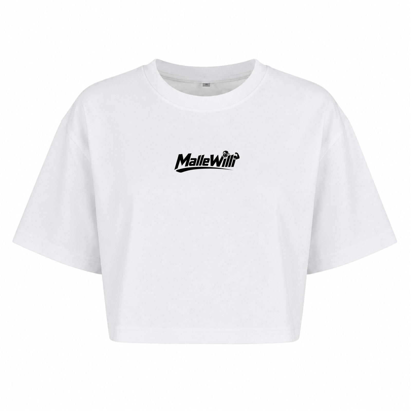 Palmen Overzised Crop Top | Malle Willi - weiß